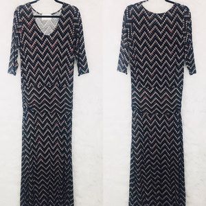 Puella Multicolor Print Jersey Maxi Dress L